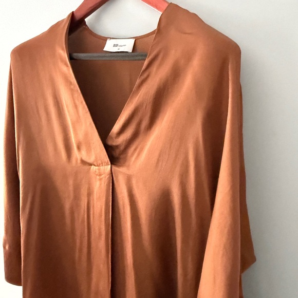 BSB V-Neck Blouse | 100% Viscose Satin-Look | EU 40 / US M - Picture 6 of 11